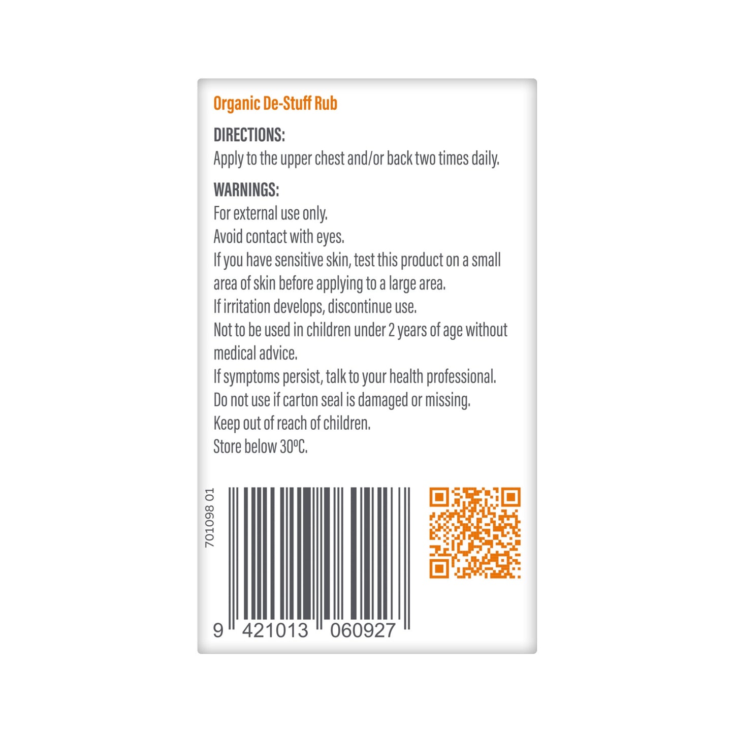 Organic De-Stuff Rub